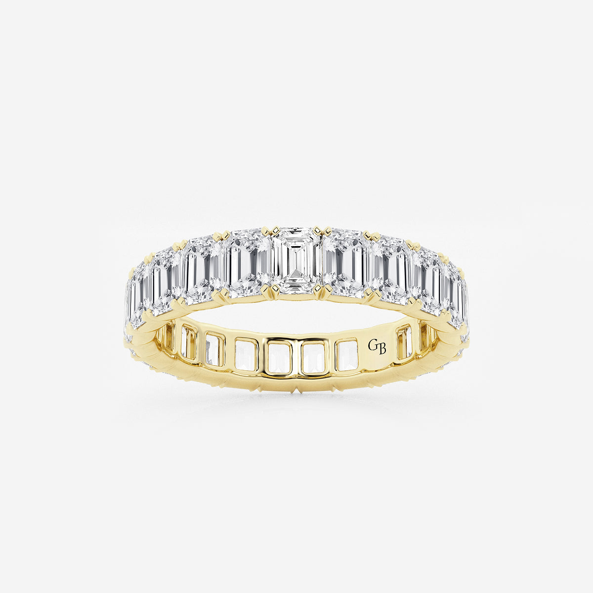 GWA006 - product video for 4 ctw Emerald Lab Grown Diamond Eternity Band - 4mm Width