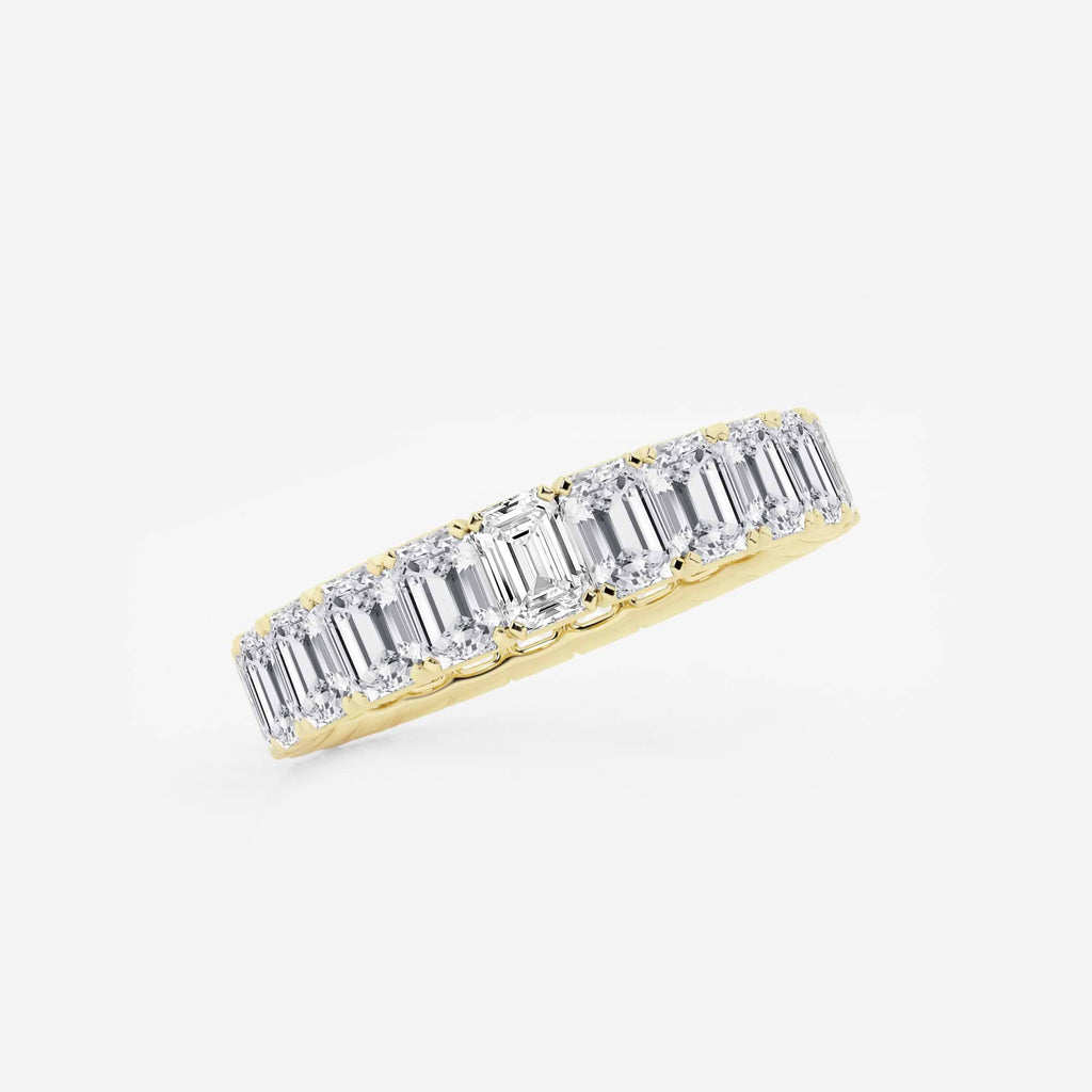 GWA006 - Additional Image 1 for  4 ctw Emerald Lab Grown Diamond Eternity Band - 4mm Width
