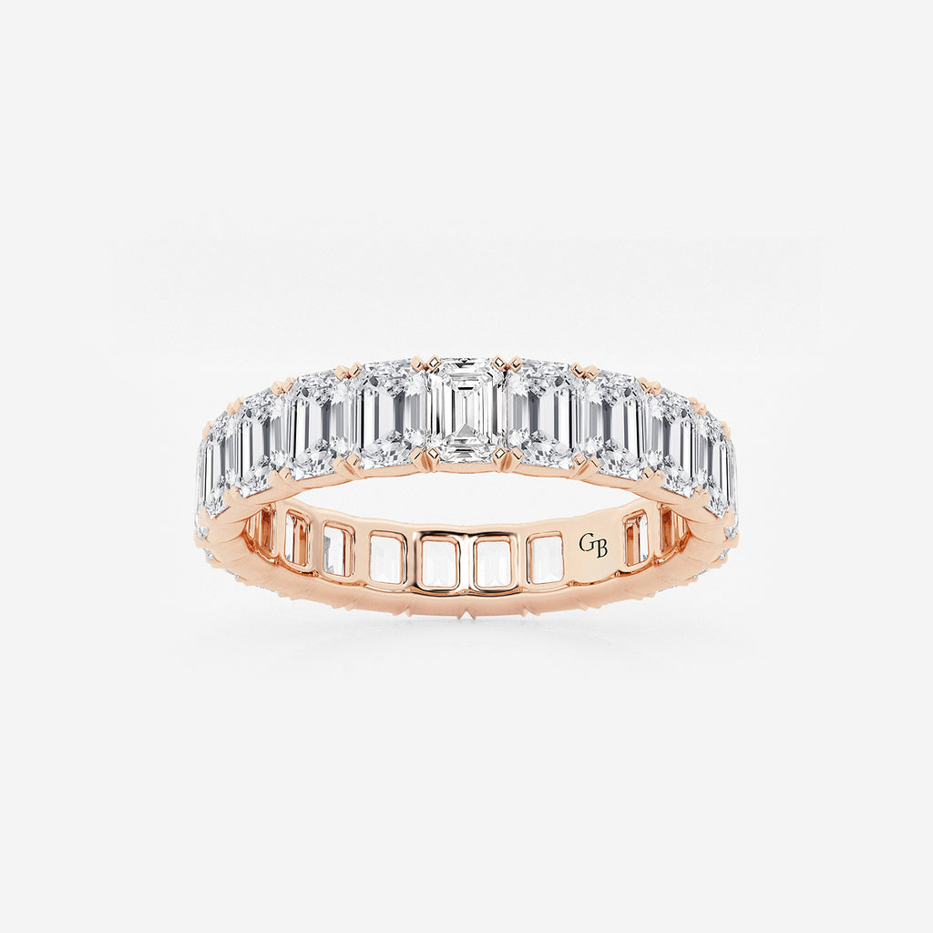 GWA006 - product video for 4 ctw Emerald Lab Grown Diamond Eternity Band - 4mm Width