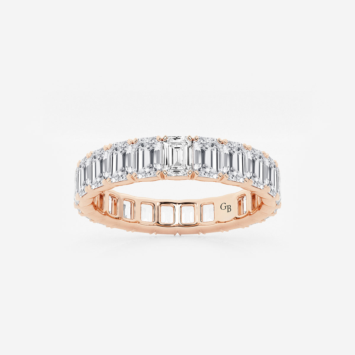 GWA006 - product video for 4 ctw Emerald Lab Grown Diamond Eternity Band - 4mm Width