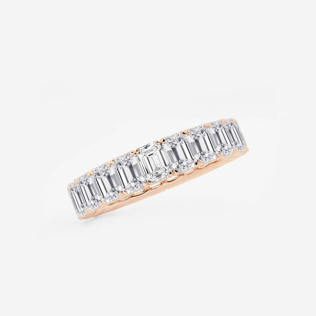 GWA006 - Additional Image 1 for  4 ctw Emerald Lab Grown Diamond Eternity Band - 4mm Width