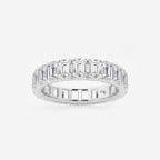 GWA006 - 5 ctw Emerald Lab Grown Diamond Eternity Band - 4.3mm Width