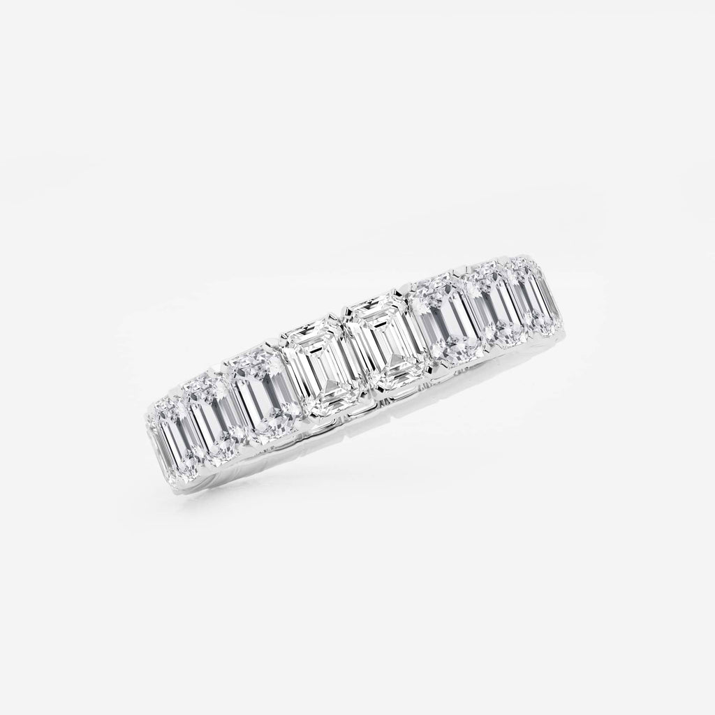 GWA006 - Additional Image 1 for  5 ctw Emerald Lab Grown Diamond Eternity Band - 4.3mm Width