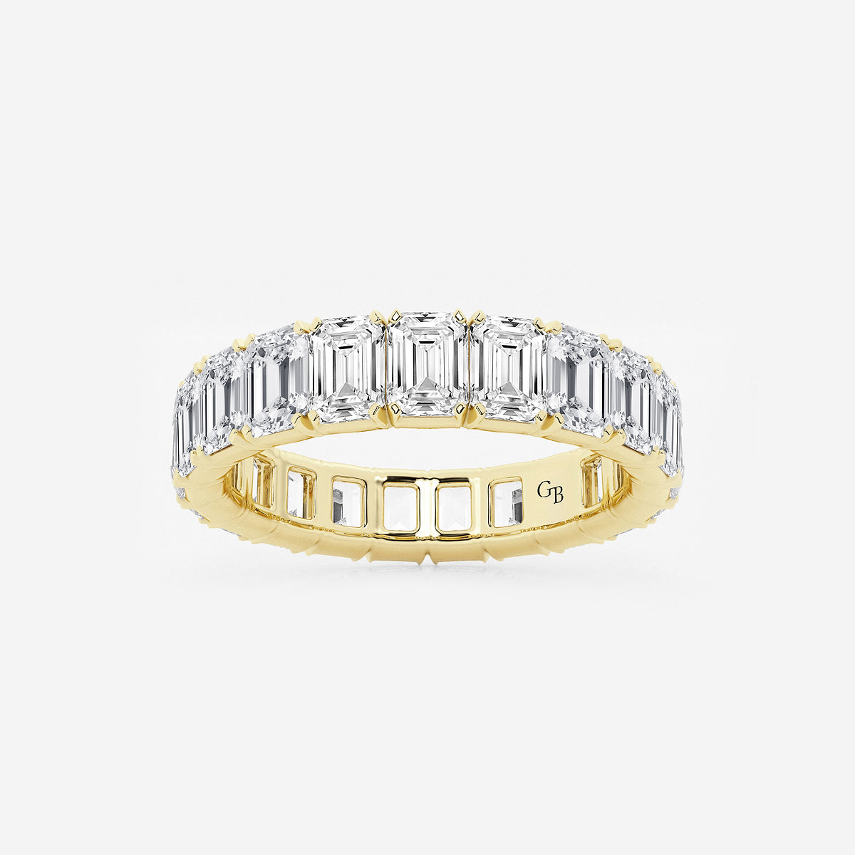 GWA006 - product video for 5 ctw Emerald Lab Grown Diamond Eternity Band - 4.3mm Width