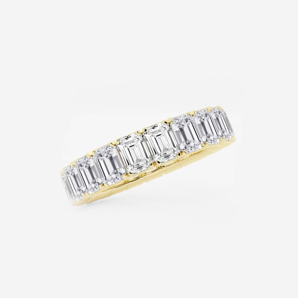 GWA006 - Additional Image 1 for  5 ctw Emerald Lab Grown Diamond Eternity Band - 4.3mm Width