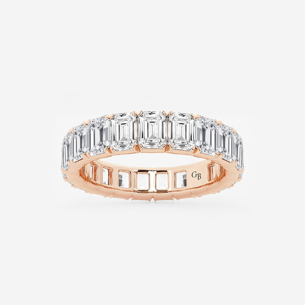 GWA006 - product video for 5 ctw Emerald Lab Grown Diamond Eternity Band - 4.3mm Width