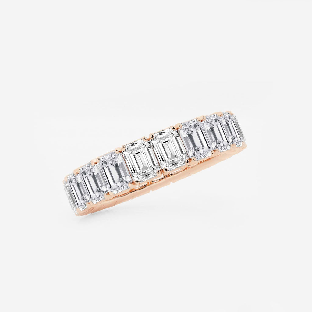 GWA006 - Additional Image 1 for  5 ctw Emerald Lab Grown Diamond Eternity Band - 4.3mm Width