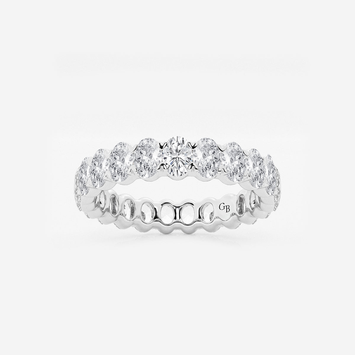 GWA007 - product video for 2 ctw Oval Lab Grown Diamond Eternity Band - 3.7mm Width