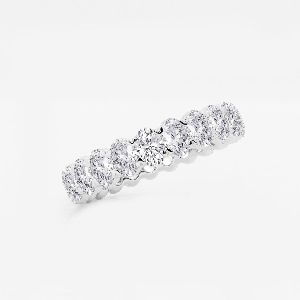 GWA007 - Additional Image 1 for  2 ctw Oval Lab Grown Diamond Eternity Band - 3.7mm Width