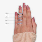 GWA007 - Additional Image 2 for  2 ctw Oval Lab Grown Diamond Eternity Band - 3.7mm Width