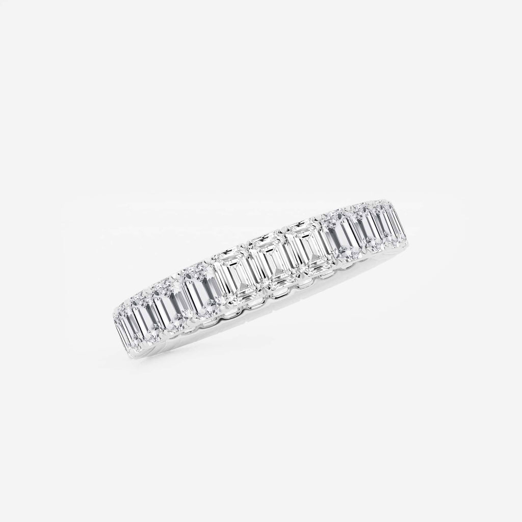 GWA007 - Additional Image 1 for  3 ctw Emerald Lab Grown Diamond Eternity Band - 3.3mm Width