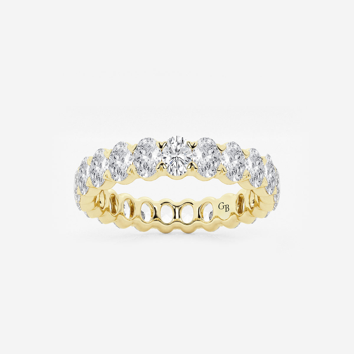 GWA007 - product video for 2 ctw Oval Lab Grown Diamond Eternity Band - 3.7mm Width