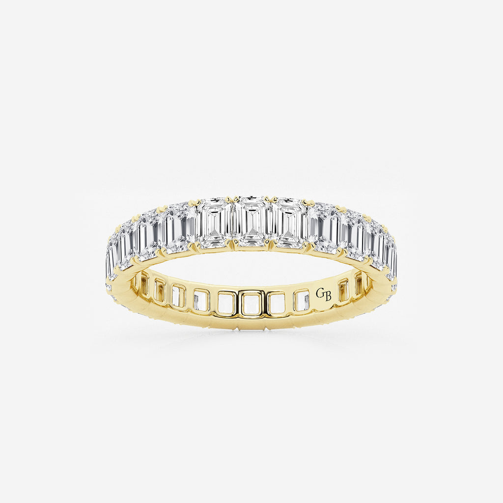 GWA007 - product video for 3 ctw Emerald Lab Grown Diamond Eternity Band - 3.3mm Width