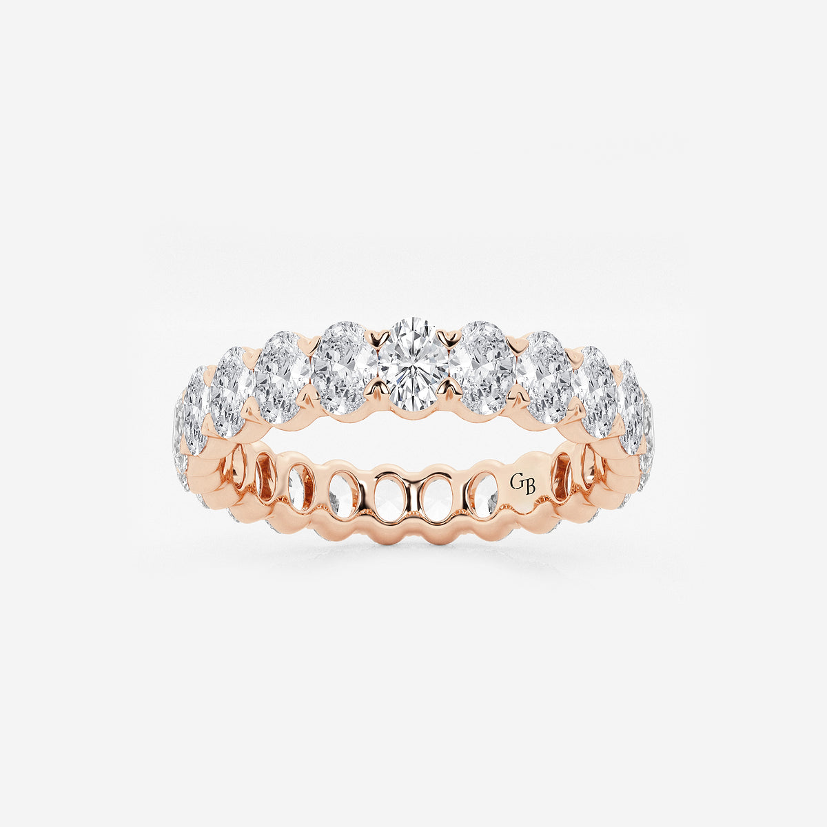 GWA007 - product video for 2 ctw Oval Lab Grown Diamond Eternity Band - 3.7mm Width