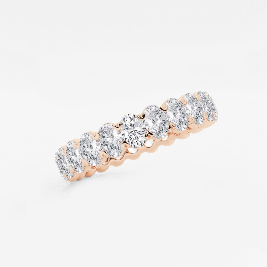 GWA007 - Additional Image 1 for  2 ctw Oval Lab Grown Diamond Eternity Band - 3.7mm Width