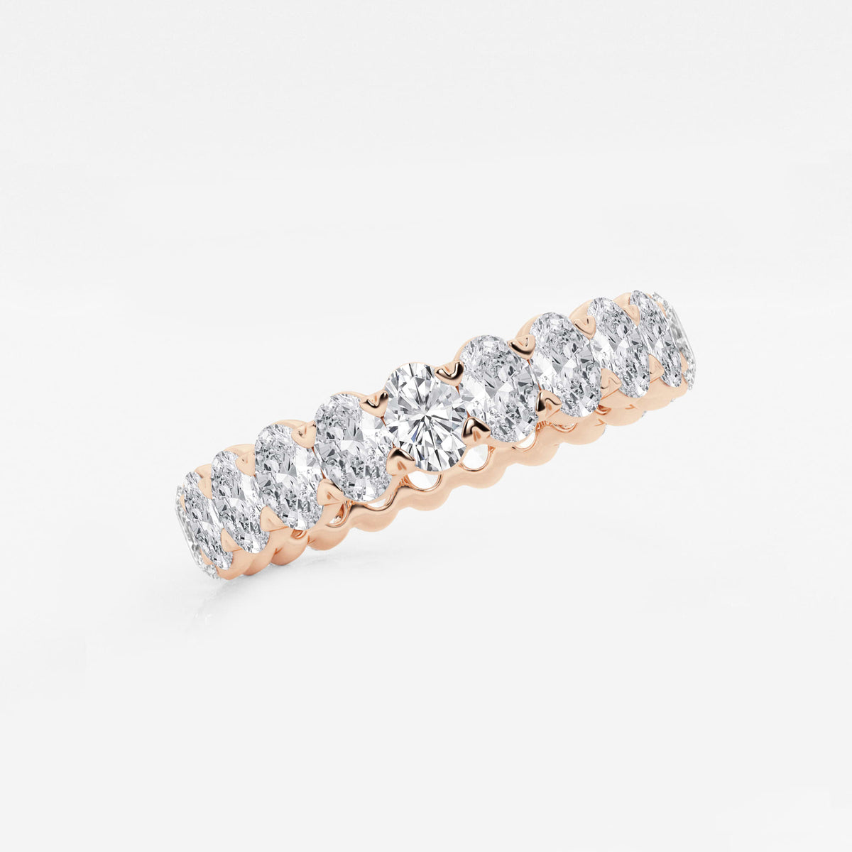 GWA007 - Additional Image 1 for  2 ctw Oval Lab Grown Diamond Eternity Band - 3.7mm Width