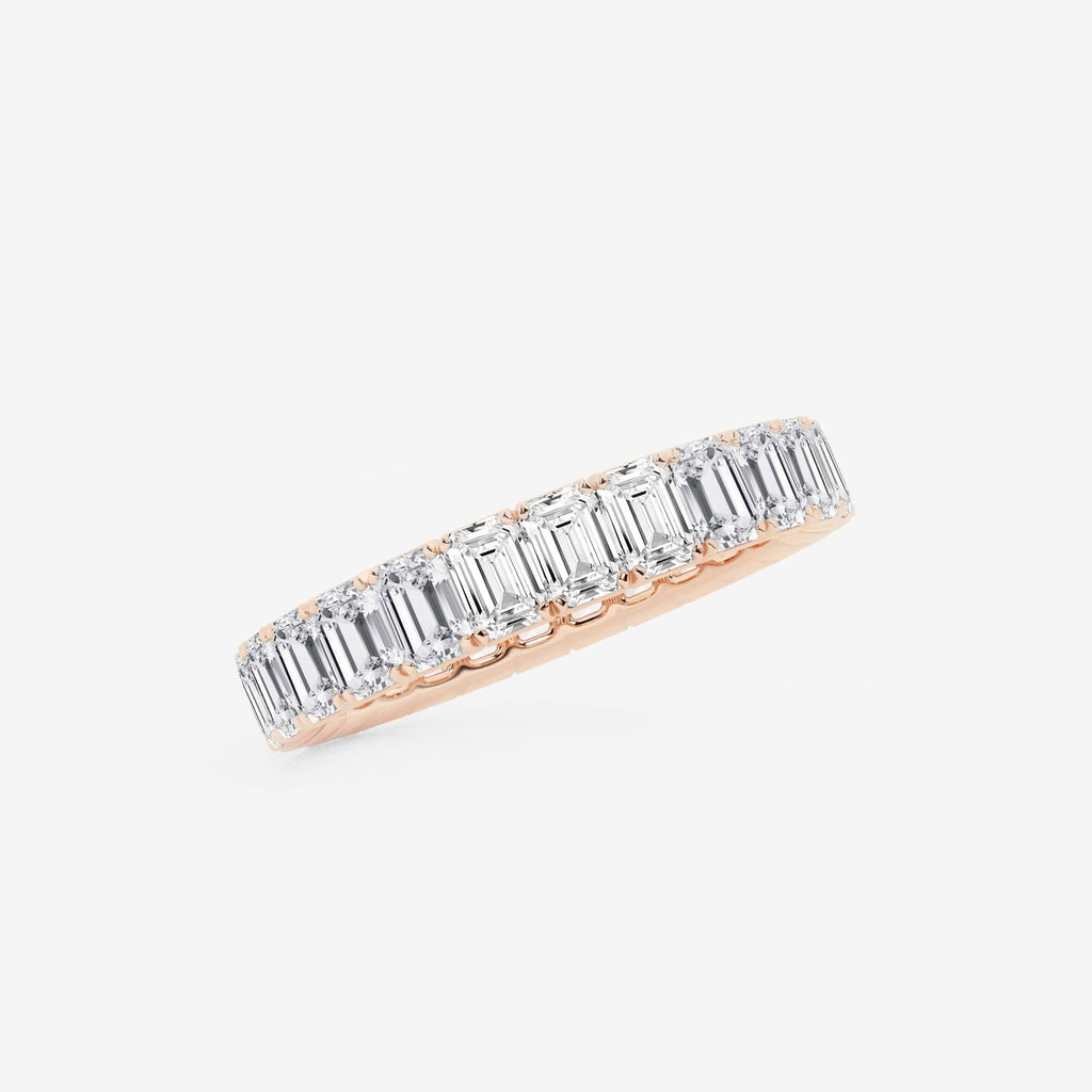 GWA007 - Additional Image 1 for  3 ctw Emerald Lab Grown Diamond Eternity Band - 3.3mm Width