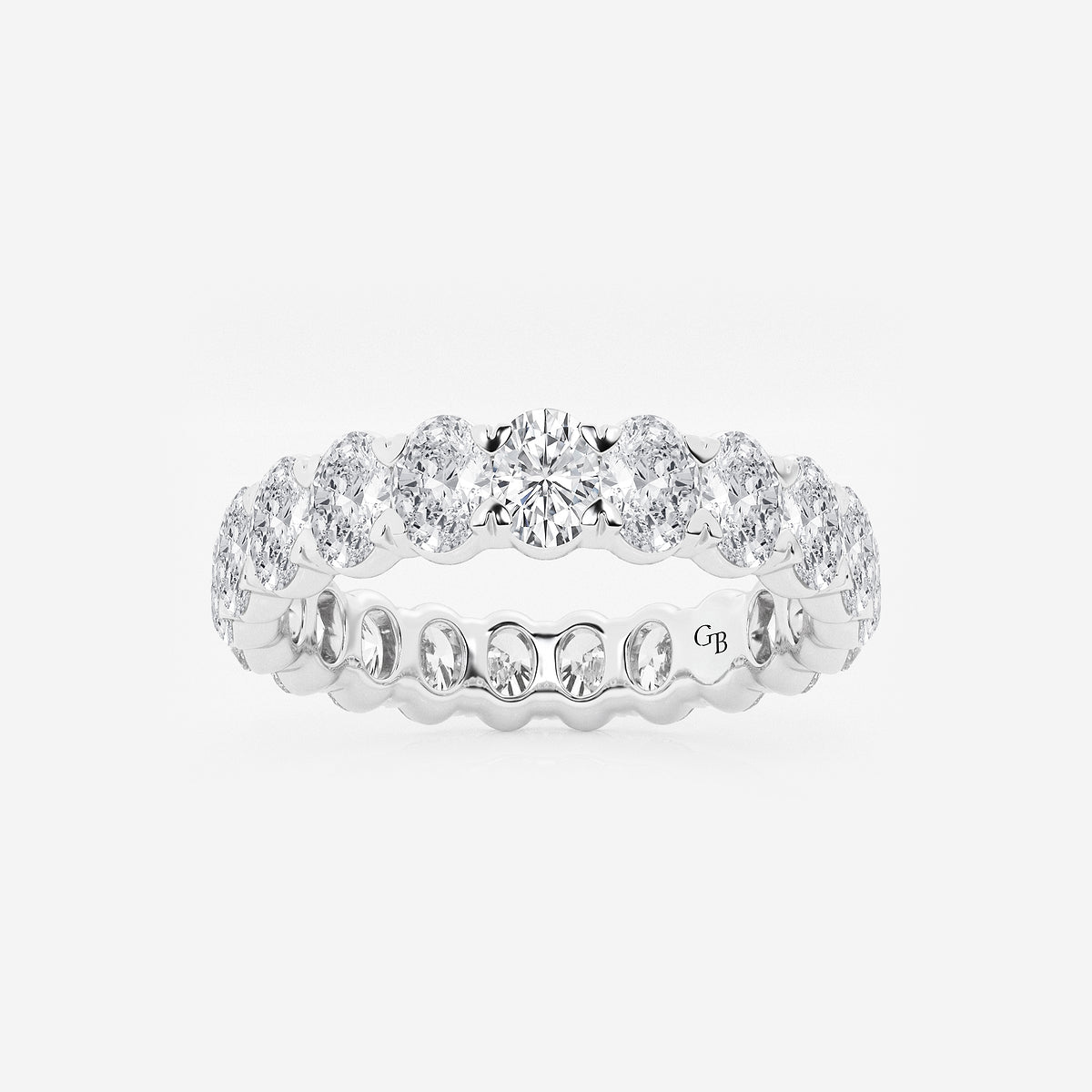 GWA007 - product video for 3 ctw Oval Lab Grown Diamond Eternity Band - 4.3mm Width
