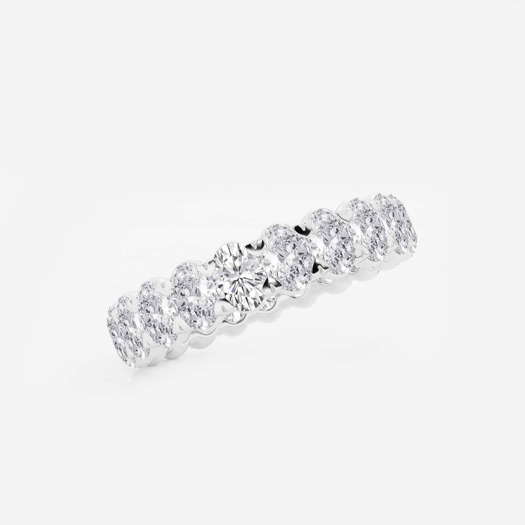 GWA007 - Additional Image 1 for  3 ctw Oval Lab Grown Diamond Eternity Band - 4.3mm Width
