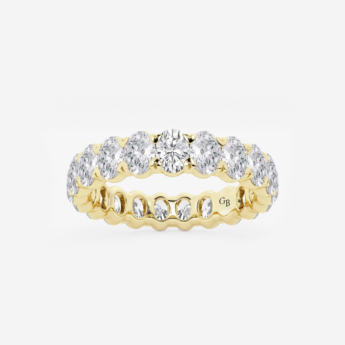 GWA007 - 3 ctw Oval Lab Grown Diamond Eternity Band - 4.3mm Width