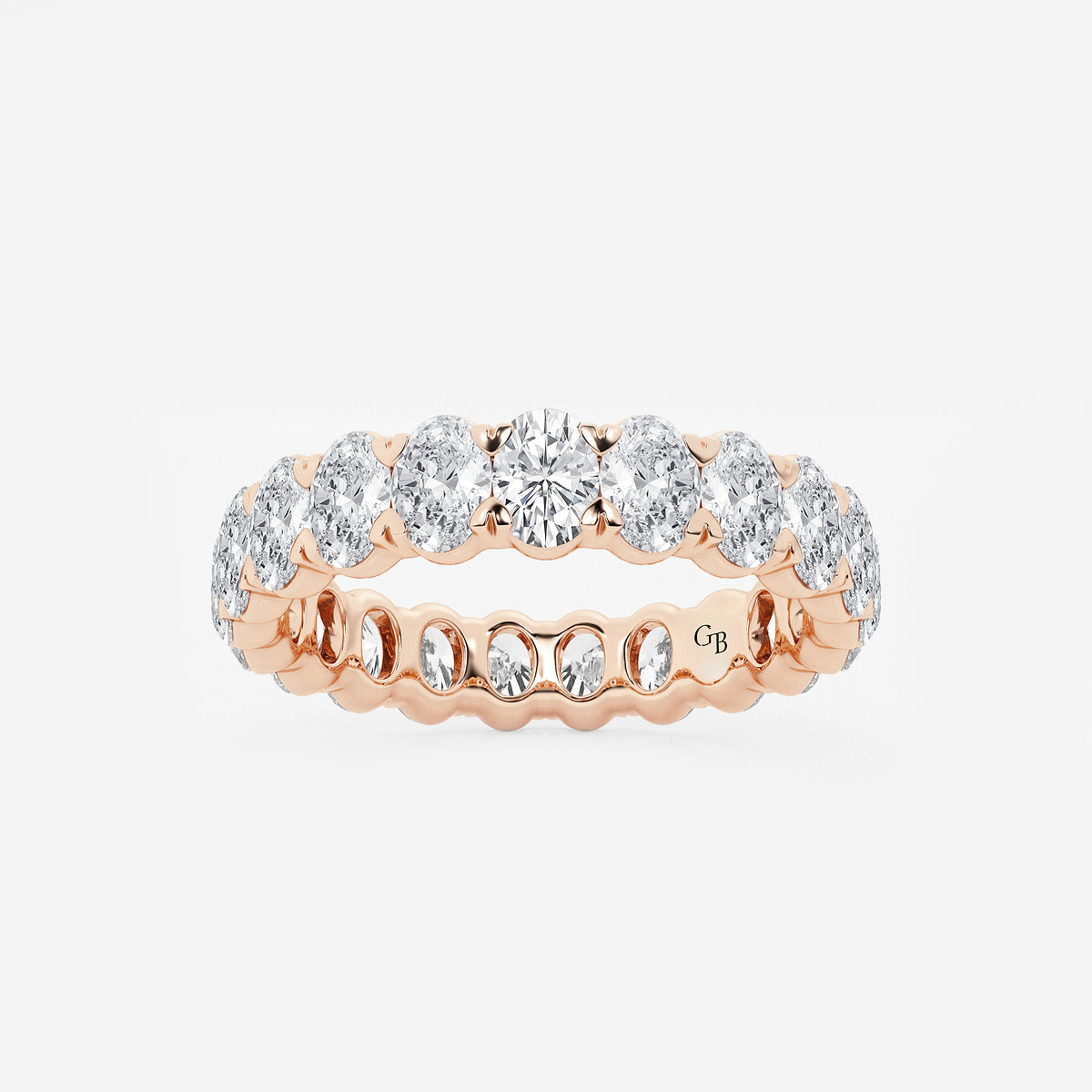 GWA007 - product video for 3 ctw Oval Lab Grown Diamond Eternity Band - 4.3mm Width
