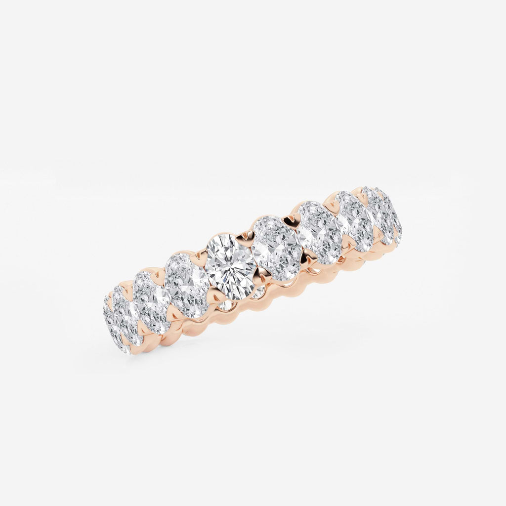 GWA007 - Additional Image 1 for  3 ctw Oval Lab Grown Diamond Eternity Band - 4.3mm Width