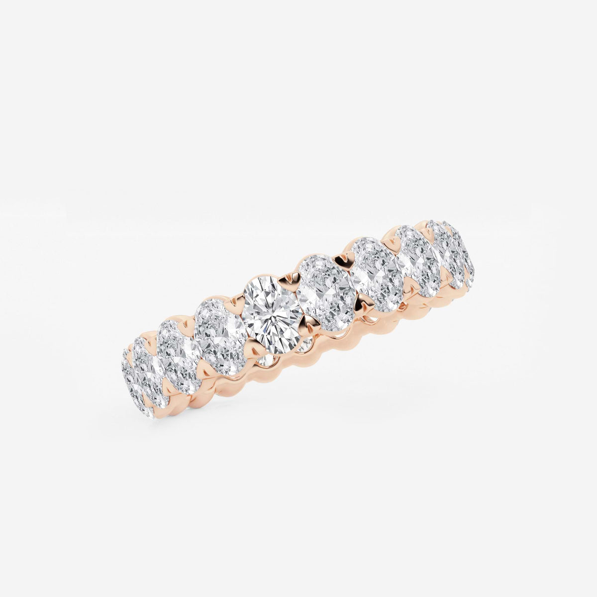 GWA007 - Additional Image 1 for  3 ctw Oval Lab Grown Diamond Eternity Band - 4.3mm Width