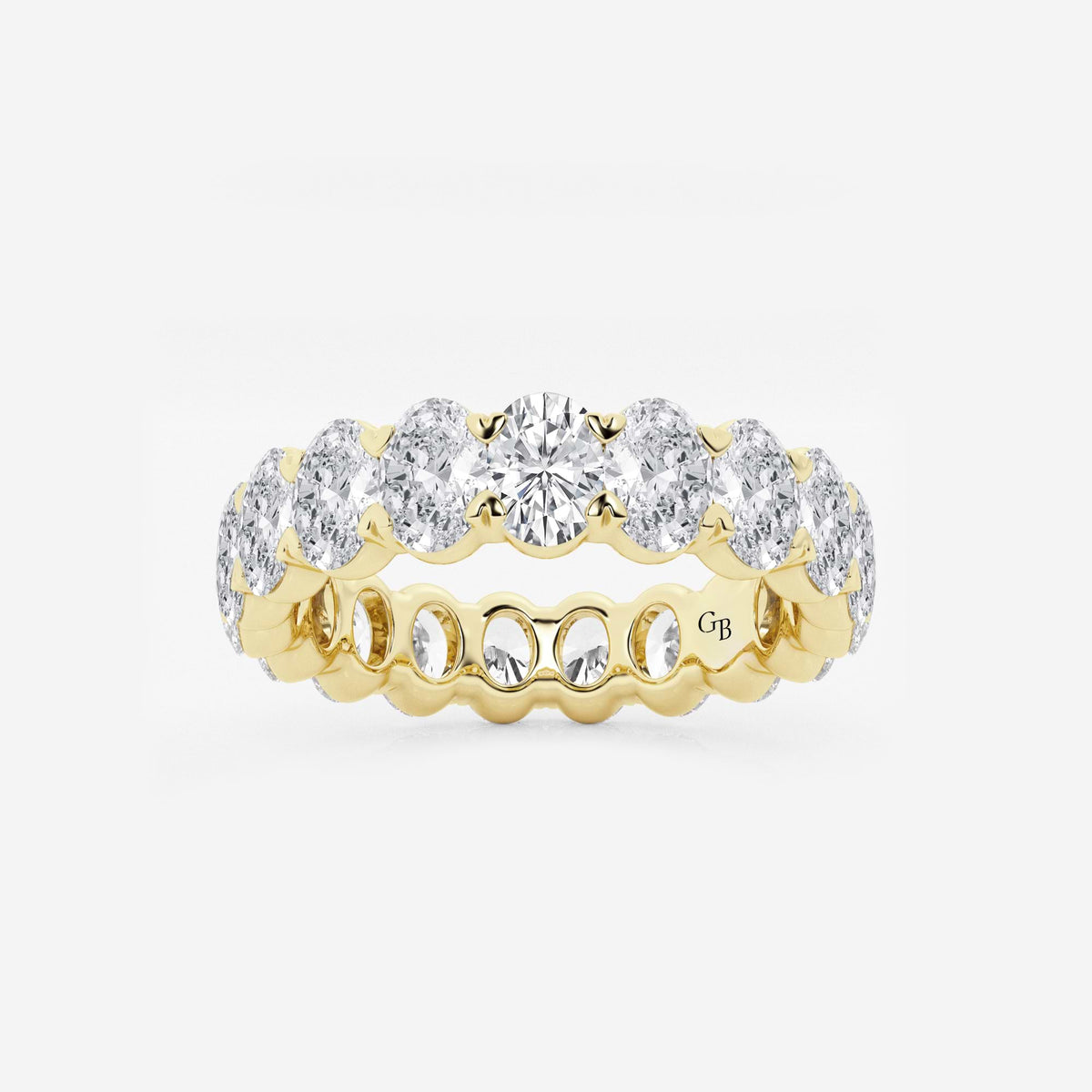 GWA007 - 4 ctw Oval Lab Grown Diamond Eternity Band - 5mm Width