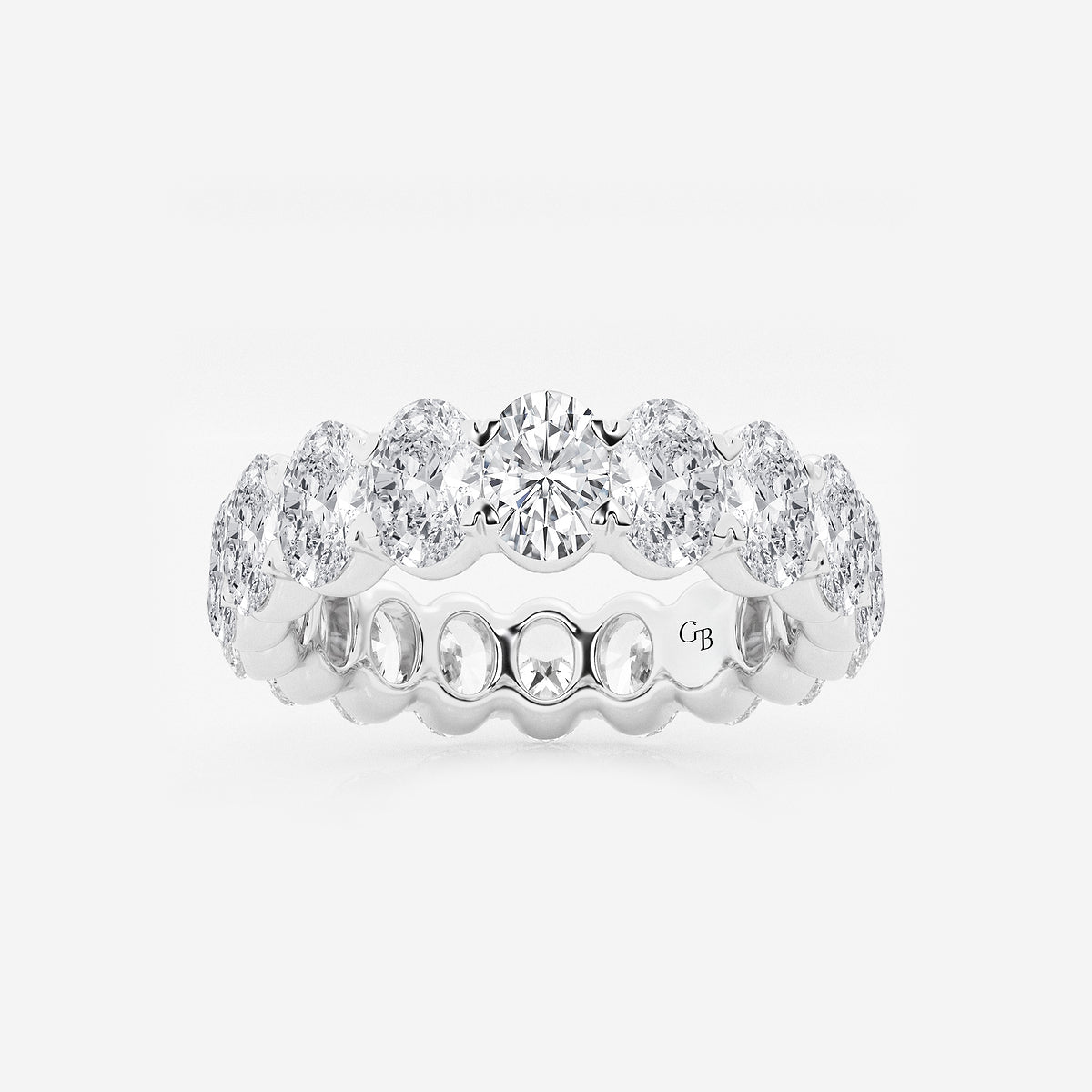 GWA007 - product video for 5 ctw Oval Lab Grown Diamond Eternity Band - 5.5mm Width