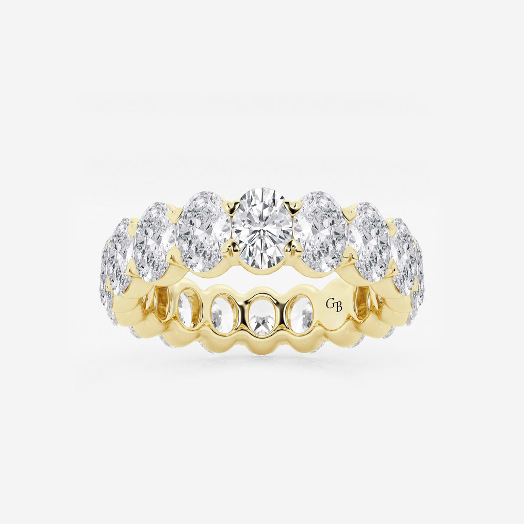 GWA007 - 5 ctw Oval Lab Grown Diamond Eternity Band - 5.5mm Width