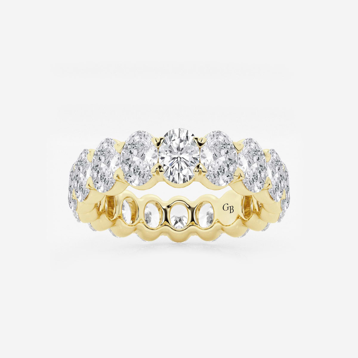 GWA007 - 5 ctw Oval Lab Grown Diamond Eternity Band - 5.5mm Width