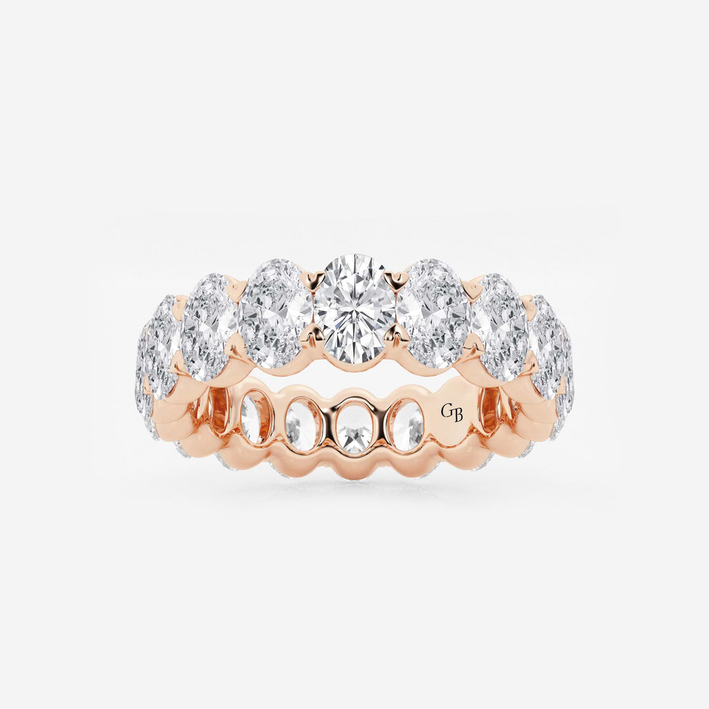 GWA007 - 5 ctw Oval Lab Grown Diamond Eternity Band - 5.5mm Width
