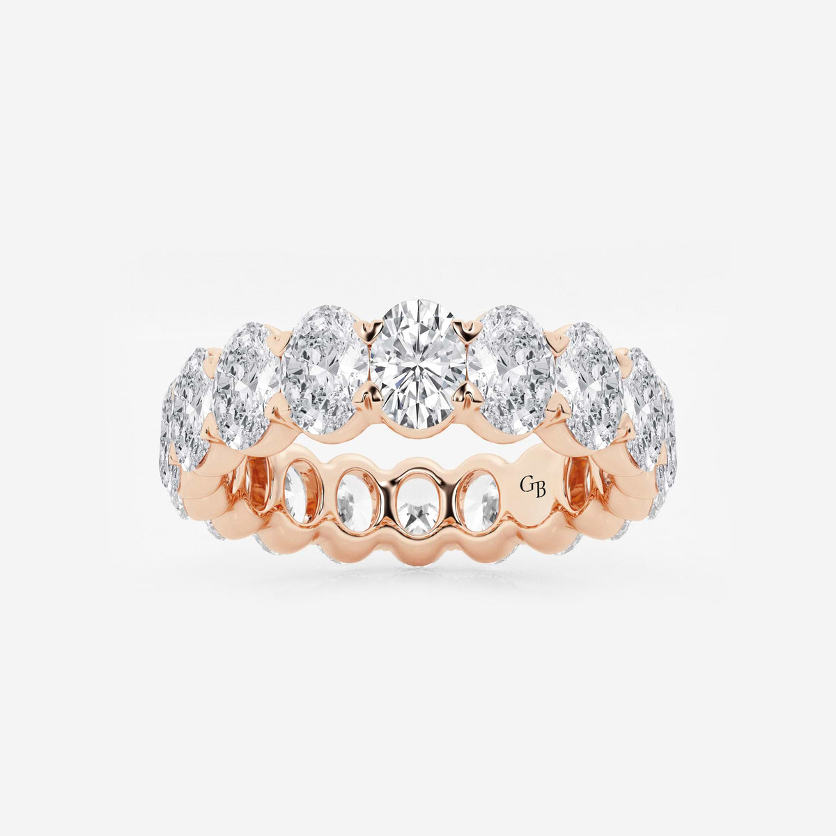 GWA007 - 5 ctw Oval Lab Grown Diamond Eternity Band - 5.5mm Width