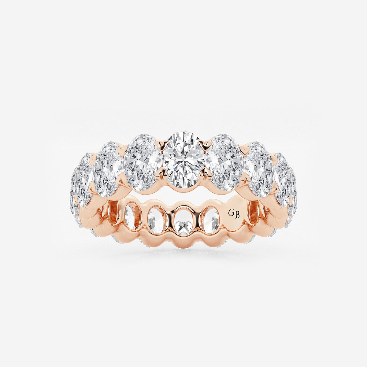 GWA007 - product video for 5 ctw Oval Lab Grown Diamond Eternity Band - 5.5mm Width