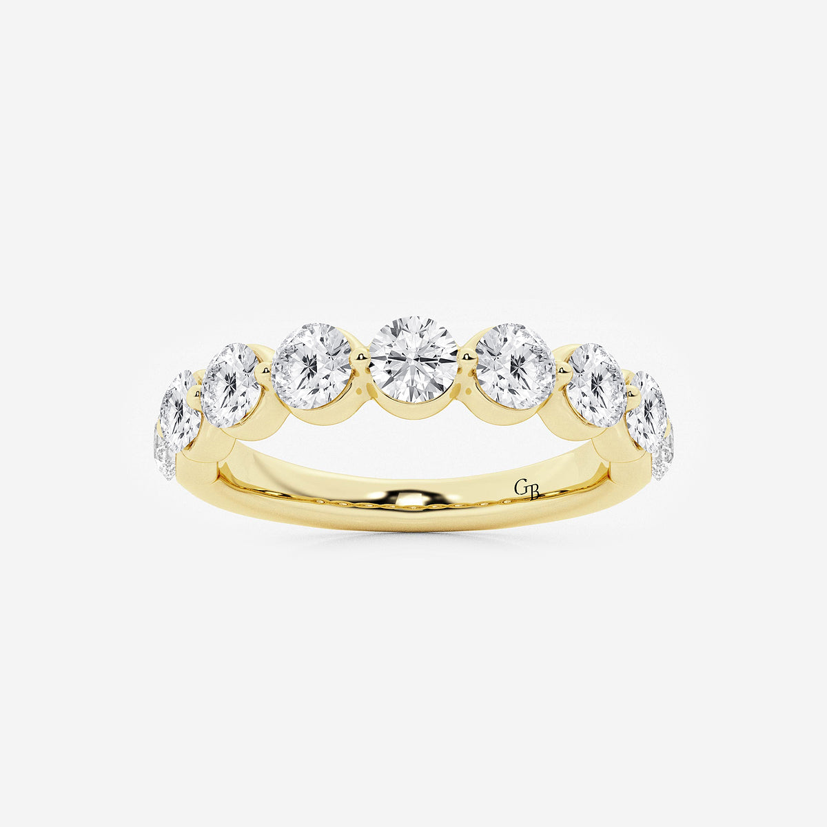 GWA008 - product video for 1 1/2 ctw Round Lab Grown Diamond Floating Wedding Band