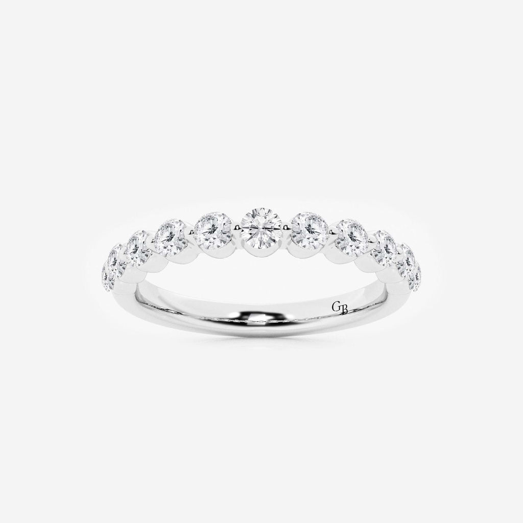 GWA008 - 1/2 ctw Round Lab Grown Diamond Floating Wedding Band