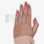 GWA008 - Additional Image 2 for  1/2 ctw Round Lab Grown Diamond Floating Wedding Band