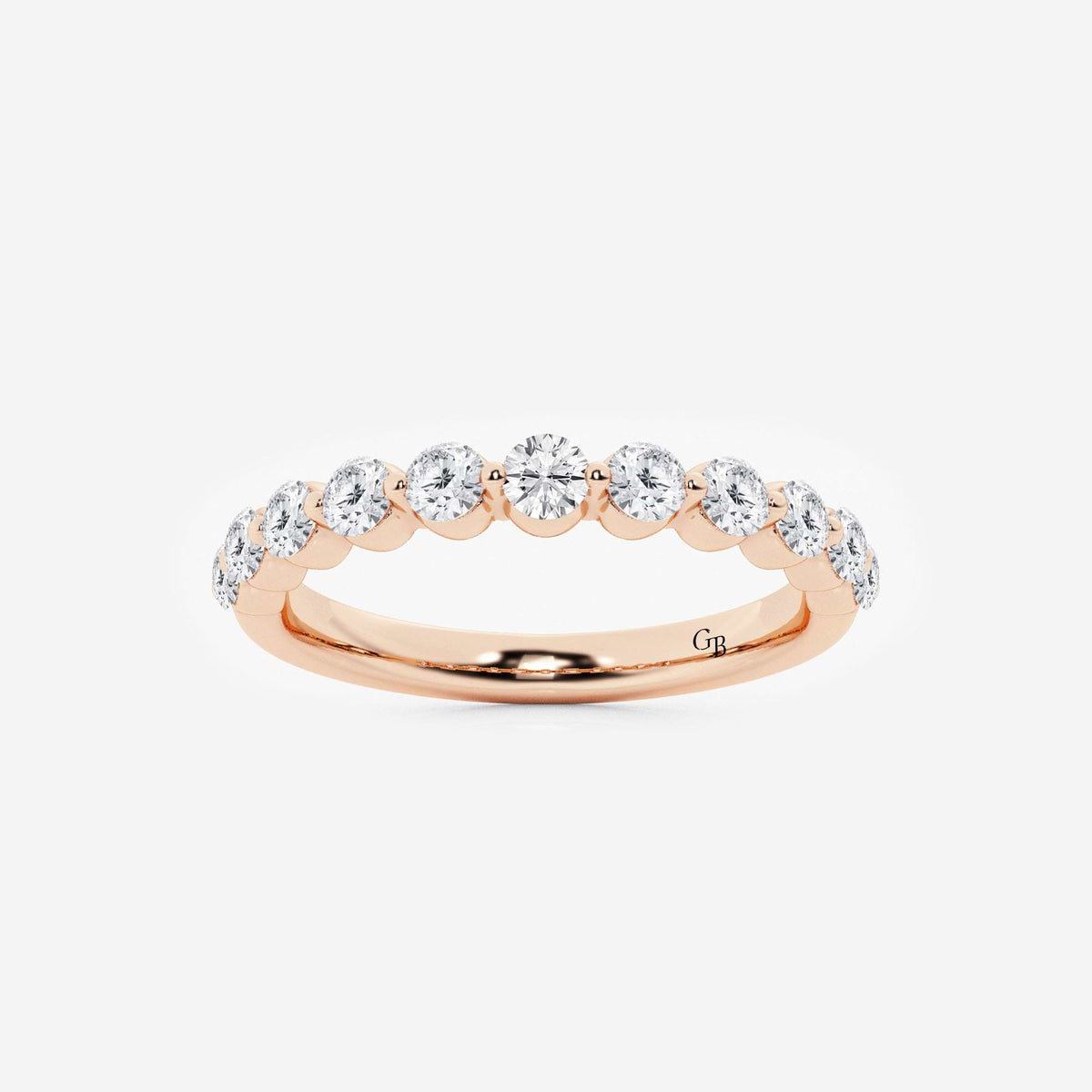 GWA008 - 1/2 ctw Round Lab Grown Diamond Floating Wedding Band