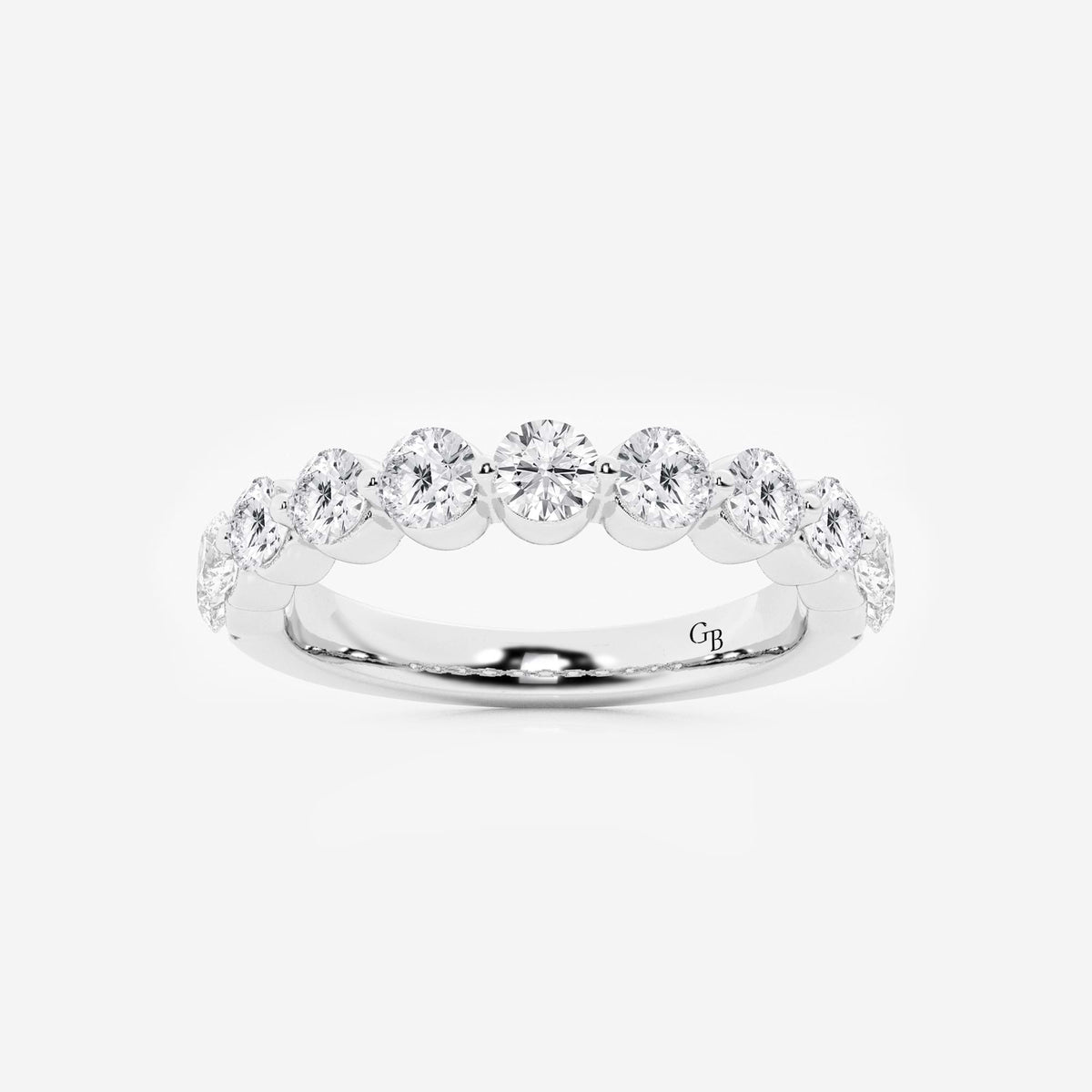 GWA008 - 1 ctw Round Lab Grown Diamond Floating Wedding Band