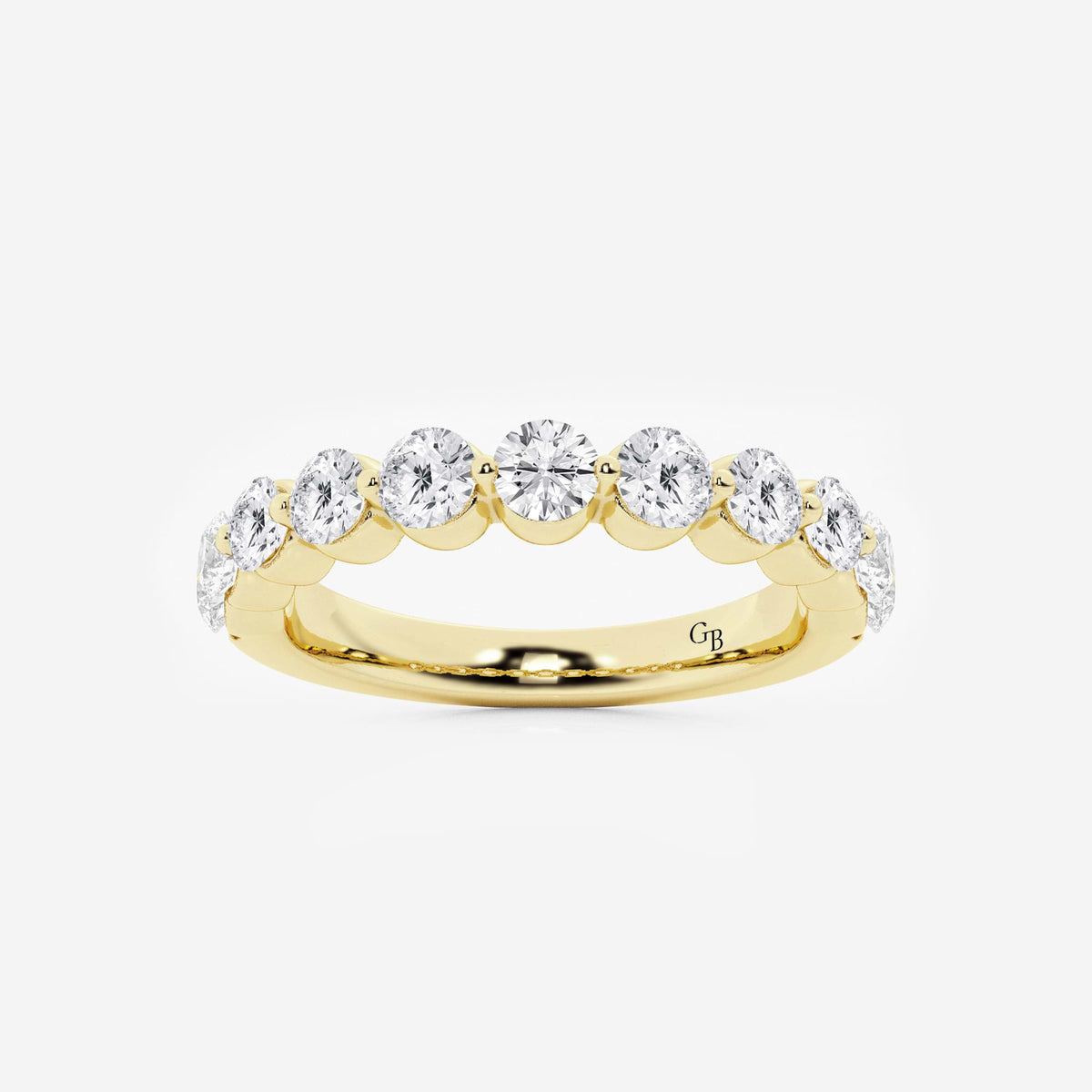 GWA008 - 1 ctw Round Lab Grown Diamond Floating Wedding Band