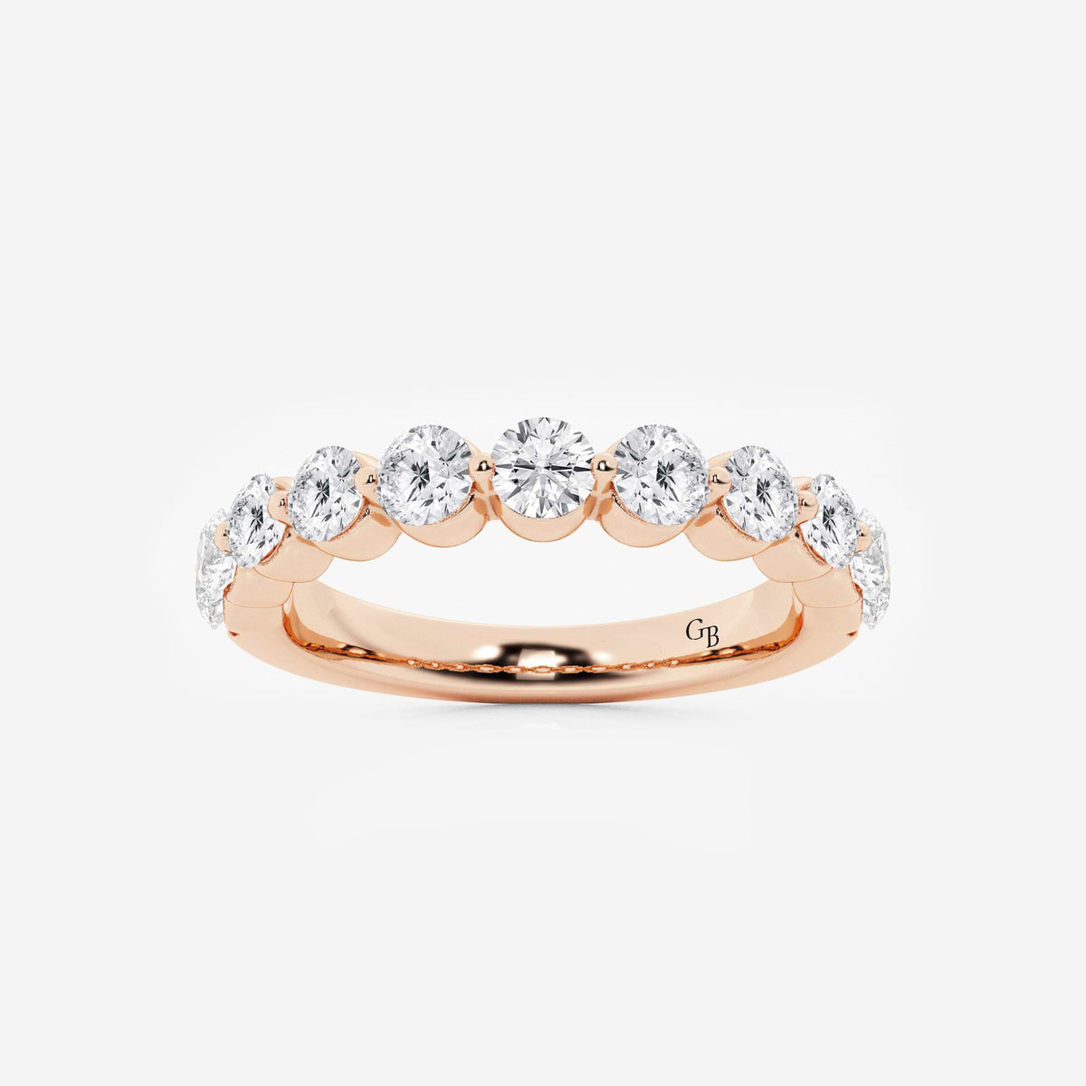 GWA008 - 1 ctw Round Lab Grown Diamond Floating Wedding Band
