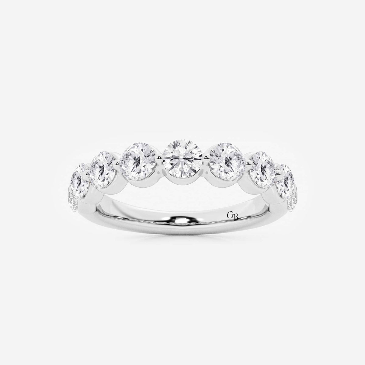 GWA008 - 1 1/2 ctw Round Lab Grown Diamond Floating Wedding Band