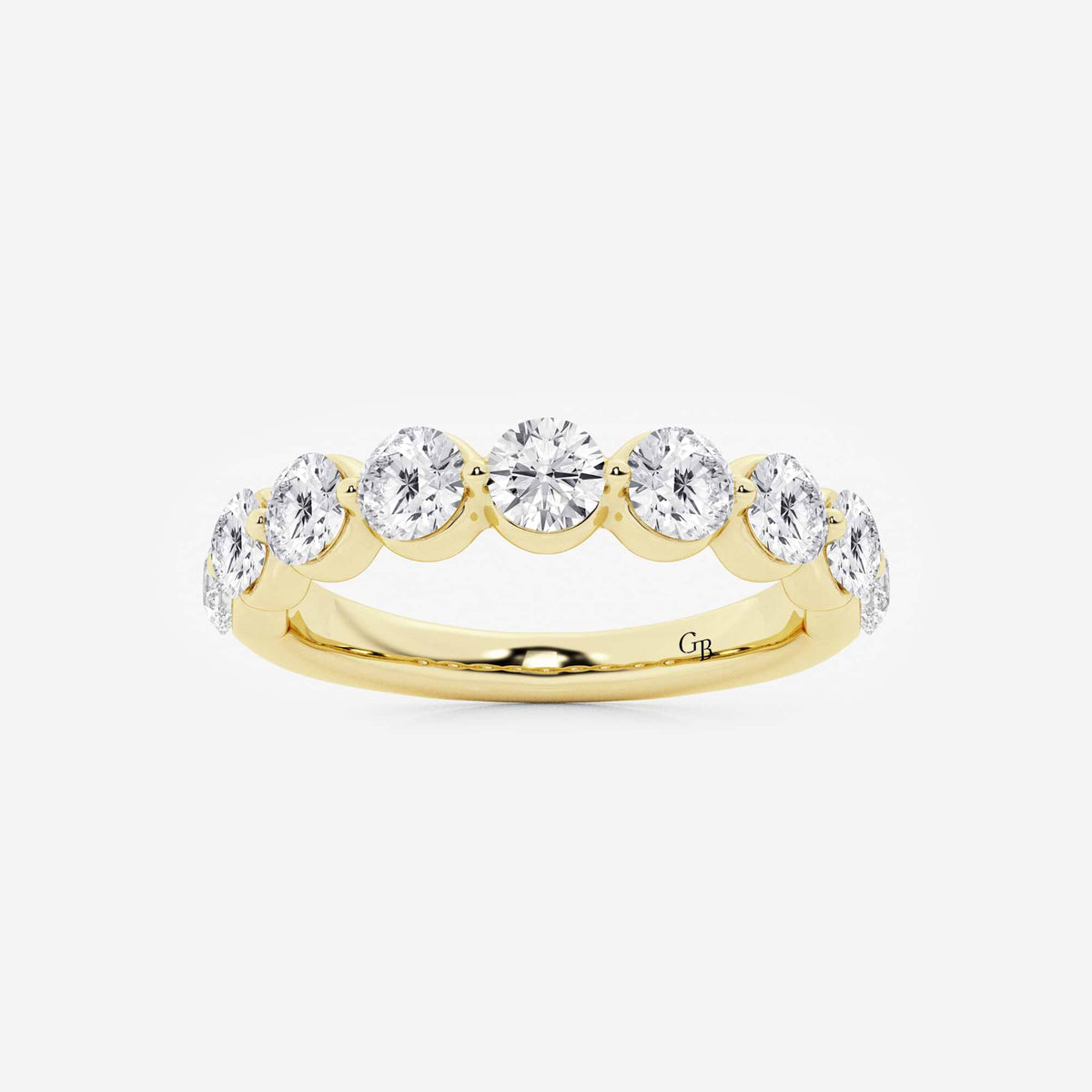 GWA008 - 1 1/2 ctw Round Lab Grown Diamond Floating Wedding Band