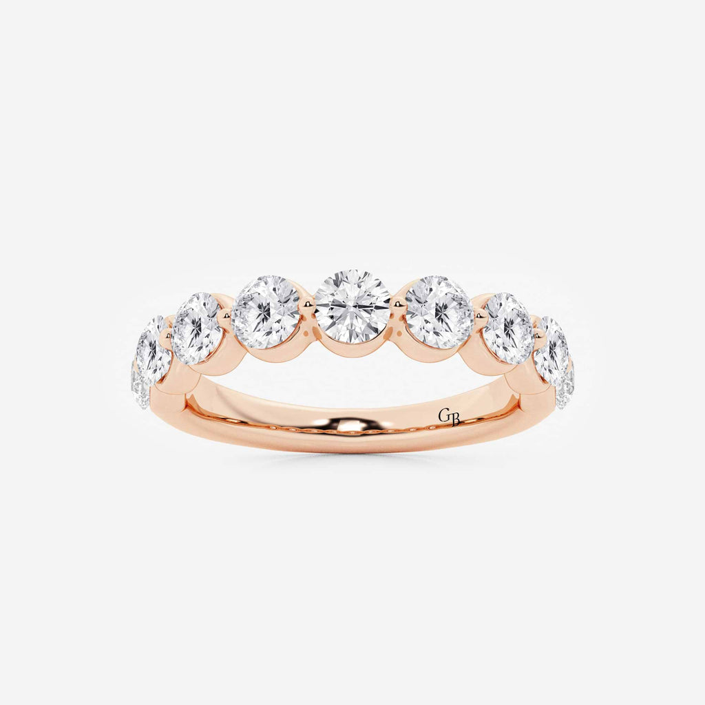 GWA008 - 1 1/2 ctw Round Lab Grown Diamond Floating Wedding Band