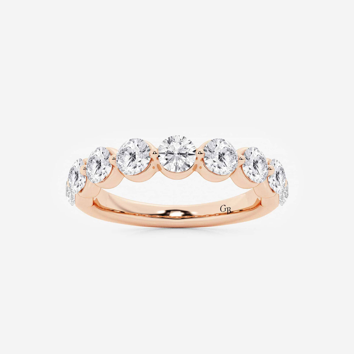 GWA008 - 1 1/2 ctw Round Lab Grown Diamond Floating Wedding Band