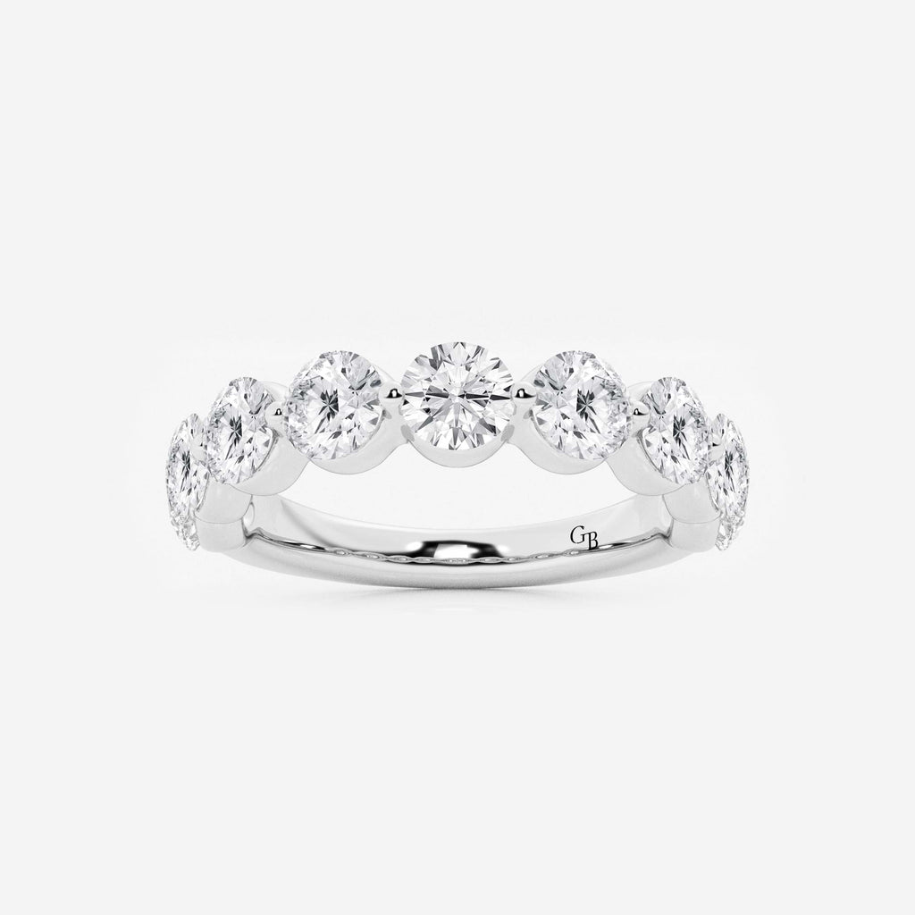 GWA008 - 2 ctw Round Lab Grown Diamond Floating Wedding Band