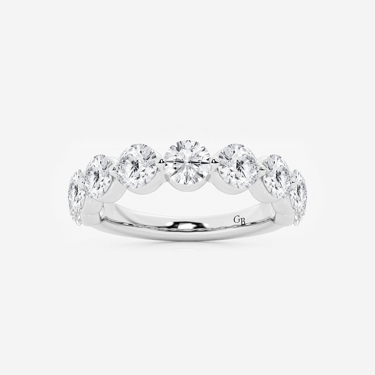 GWA008 - product video for 2 ctw Round Lab Grown Diamond Floating Wedding Band