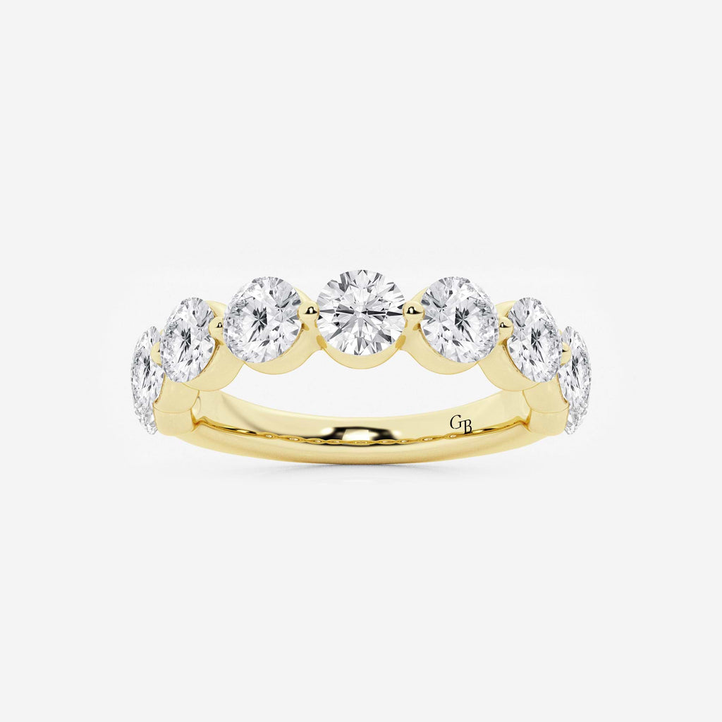 GWA008 - 2 ctw Round Lab Grown Diamond Floating Wedding Band