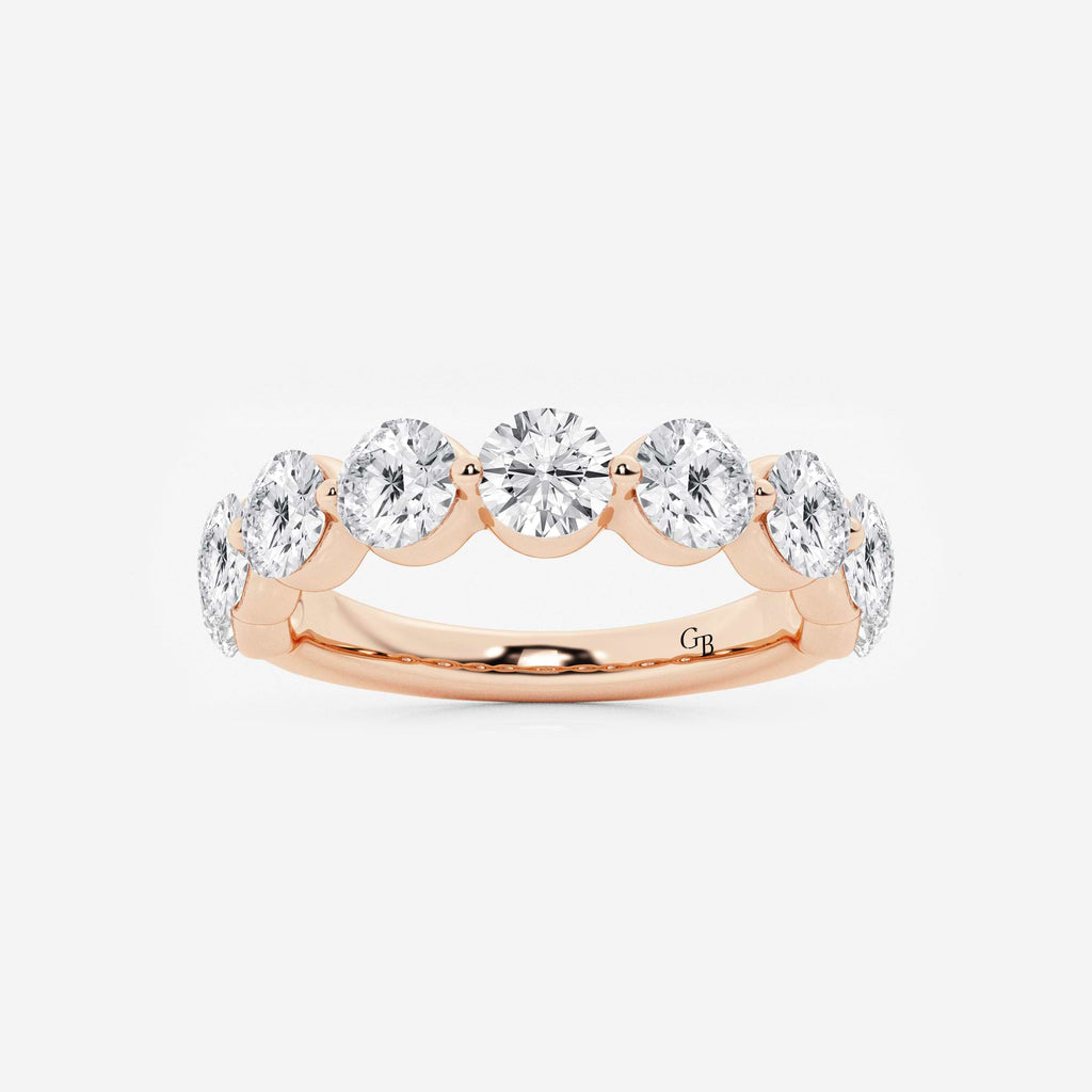 GWA008 - 2 ctw Round Lab Grown Diamond Floating Wedding Band