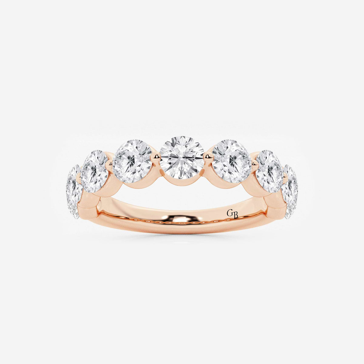 GWA008 - 2 ctw Round Lab Grown Diamond Floating Wedding Band